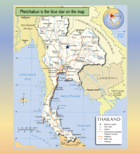 Map of Thailand and Phetchabun