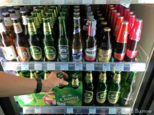 Beers in a fridge in Thailand 