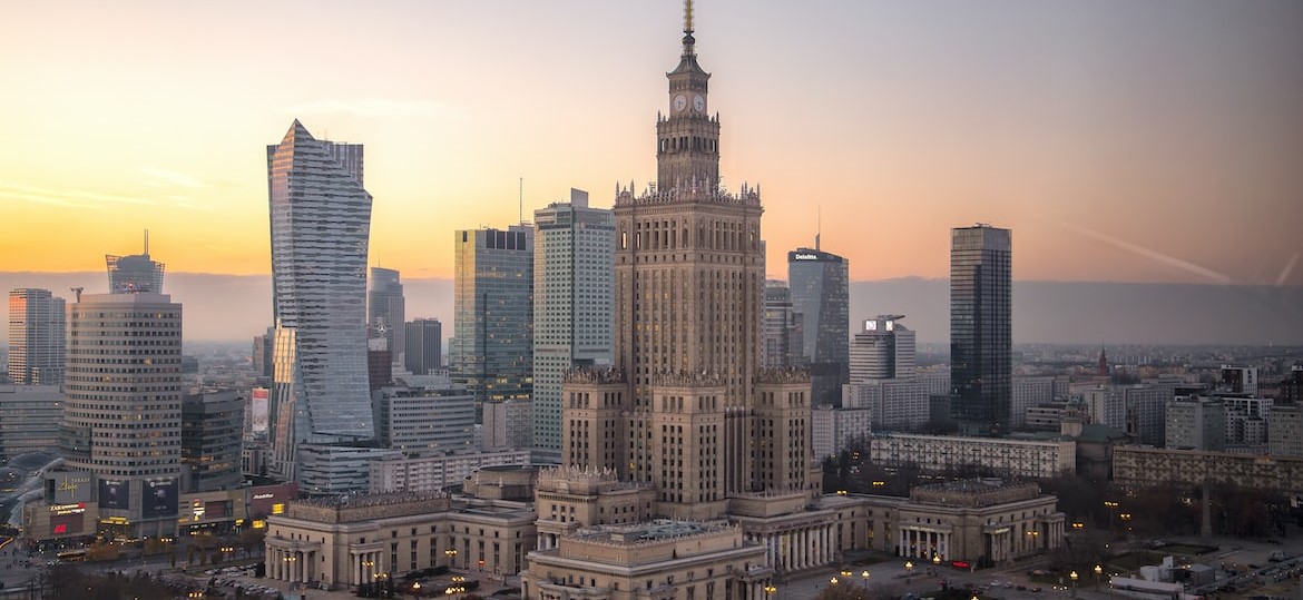 buildings in Warsaw, Poland