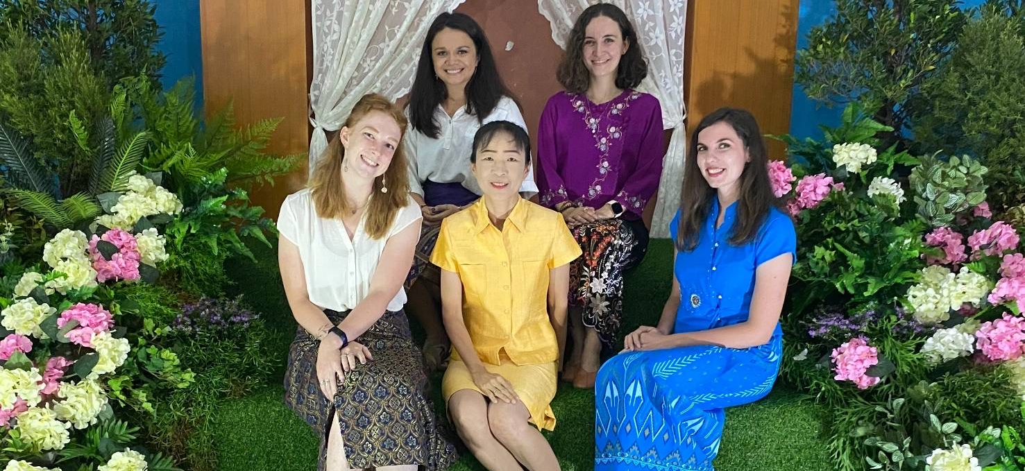 local and foreign teachers posing for a picture in Thailand