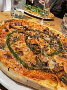 tasty looking pizza in an Italian restaurant in Warsaw