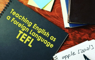 TEFL textbook on a table 