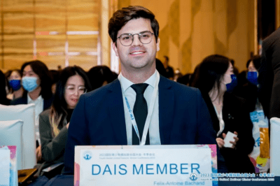 English teacher in Shenzhen China, taking part in Model United Nations and smiling 