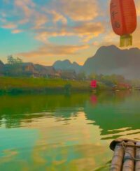 Scenic lake in China