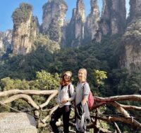 Two women in China's Avatar mountains 